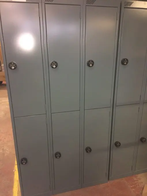 Lockers with combination locks