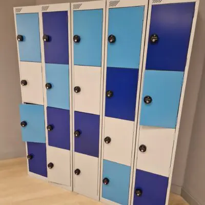 Lockers with combination locks
