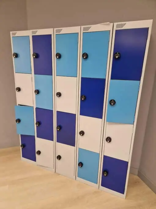 Lockers with combination locks