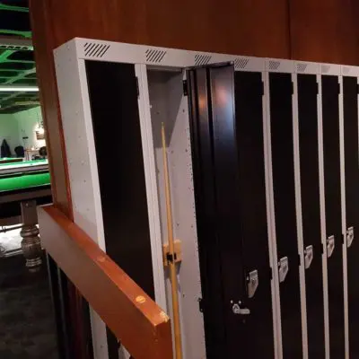 Snooker cue lockers