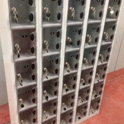 Mini Wallet lockers with perspex doors