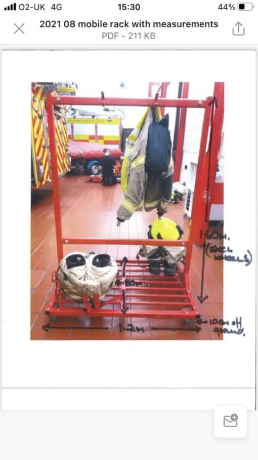 Fire & Rescue Mobile Turnout Gear Trolley - Image 2