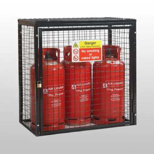 Gas cylinder storage cages