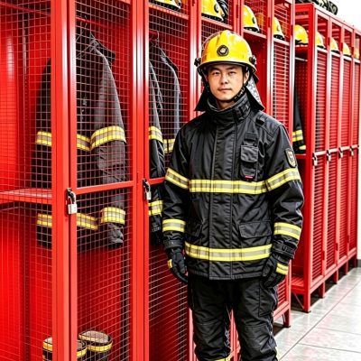 Fire & Rescue turnout gear storage racks