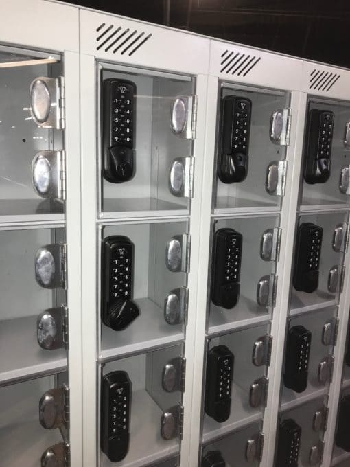 Mini Wallet lockers with perspex doors