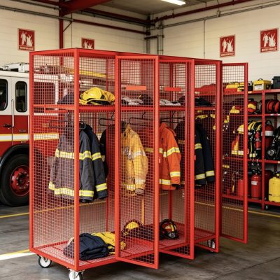 Mobile Turnout Gear PPE Racks
