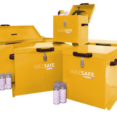 Hazardous transportation storage boxes
