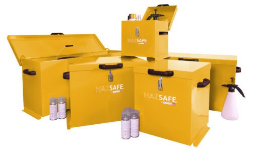 Hazardous transportation storage boxes