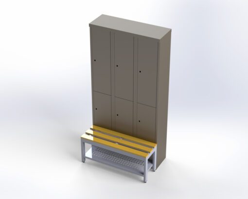 Lockers with bench seating - Premier Lockers UK