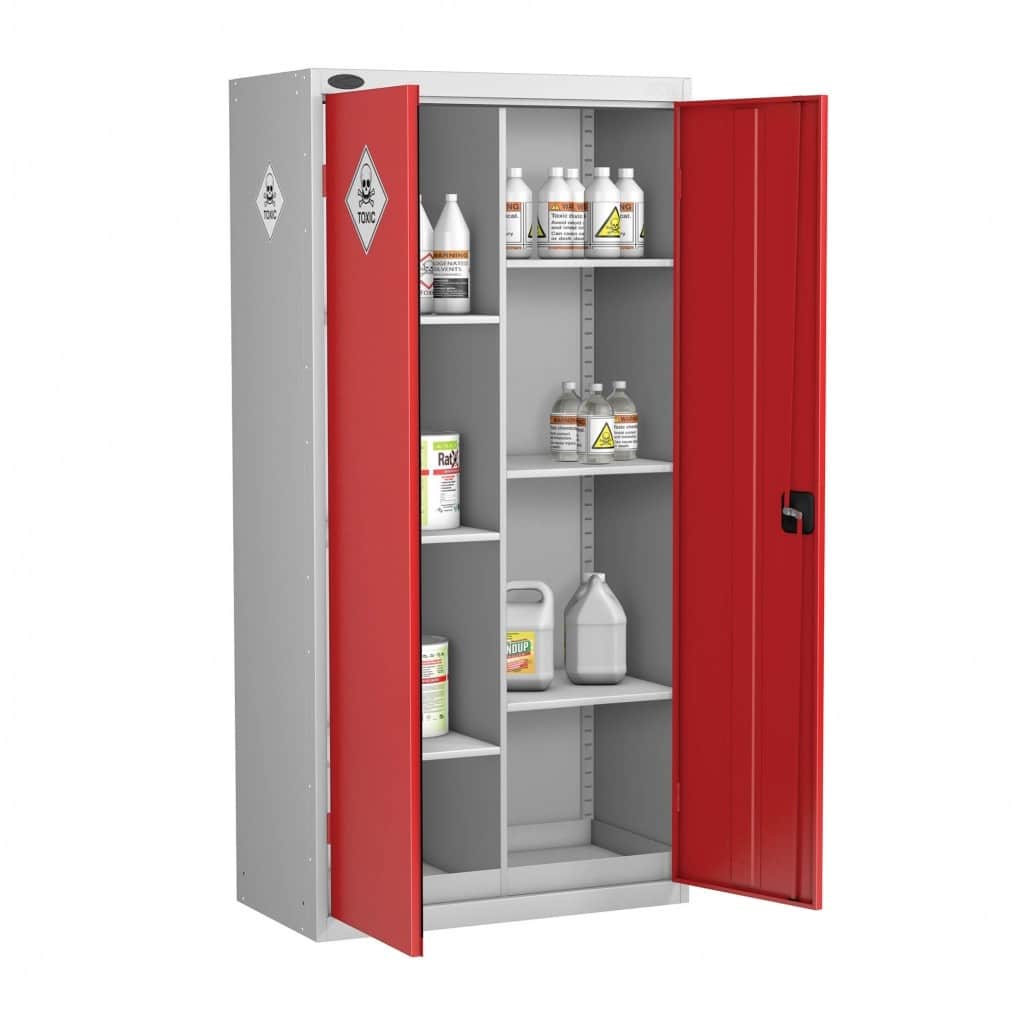 Cabinet for toxic chemicals